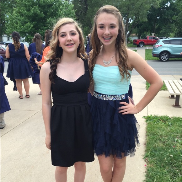 teal/navy formal dress - Picture 2 of 4